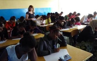 During competition in mathematics in Addis-Abeba