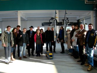 114. MPEI students in the plant of Promotech Co. together with the plant Director (second from right) and the Rector of Higher School of Finances and Management in Belostock