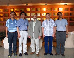 149. During the visit to Tsinghua University (From left to right: Professor of Tsinghua University Jialin Sun, MPEI alumni Prof. Peixue Jiang, B. Rinkevichyus, I.Pavlov)