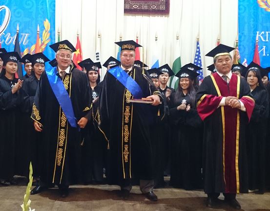 225. Honored doctors N.D. Rogalyov and V.N. Vasiliev in Kyrghizian state technical university