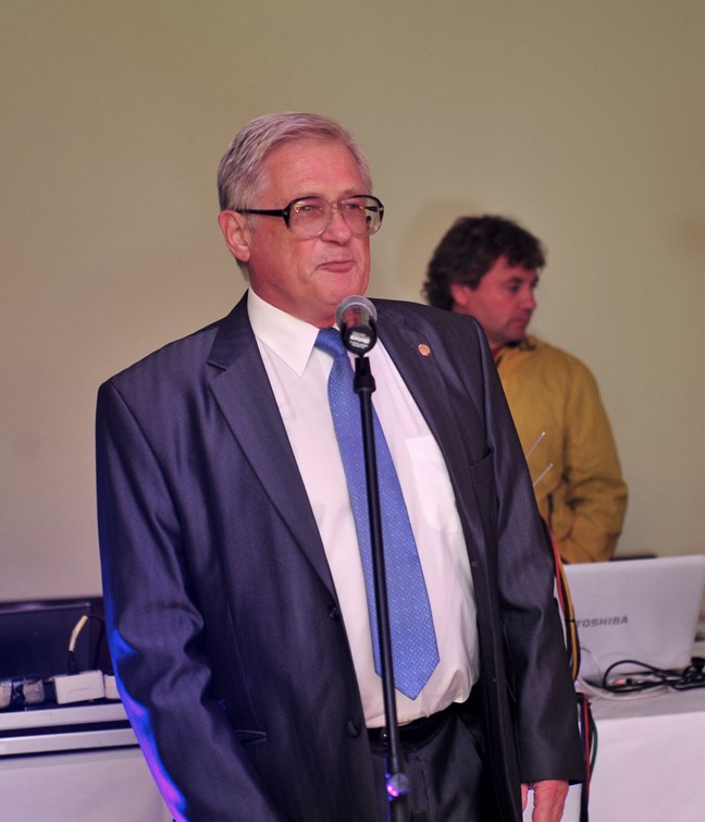 227. MPEI professor M. Sleptsov with congratulatory speech at Kozloduy Nuclear Power Plant anniversary