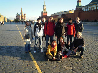 34. German delegation of students exchange program from Ilmenau at Red Square