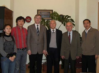 38. Delegation from China headed by Wang Dianru (to the right from Professor I. Zhelbakov) at MPEI