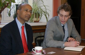 73. Professor Sanowar Khan (on the left) from City University of London during the visit to NRU â€œMPEIâ€